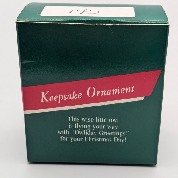 Hallmark Keepsake Owliday Greetings 1989, Vintage Owl Christmas Ornament - Picture 8 of 11